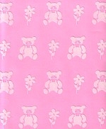 Geschenkpapier Flock Bären, rosa